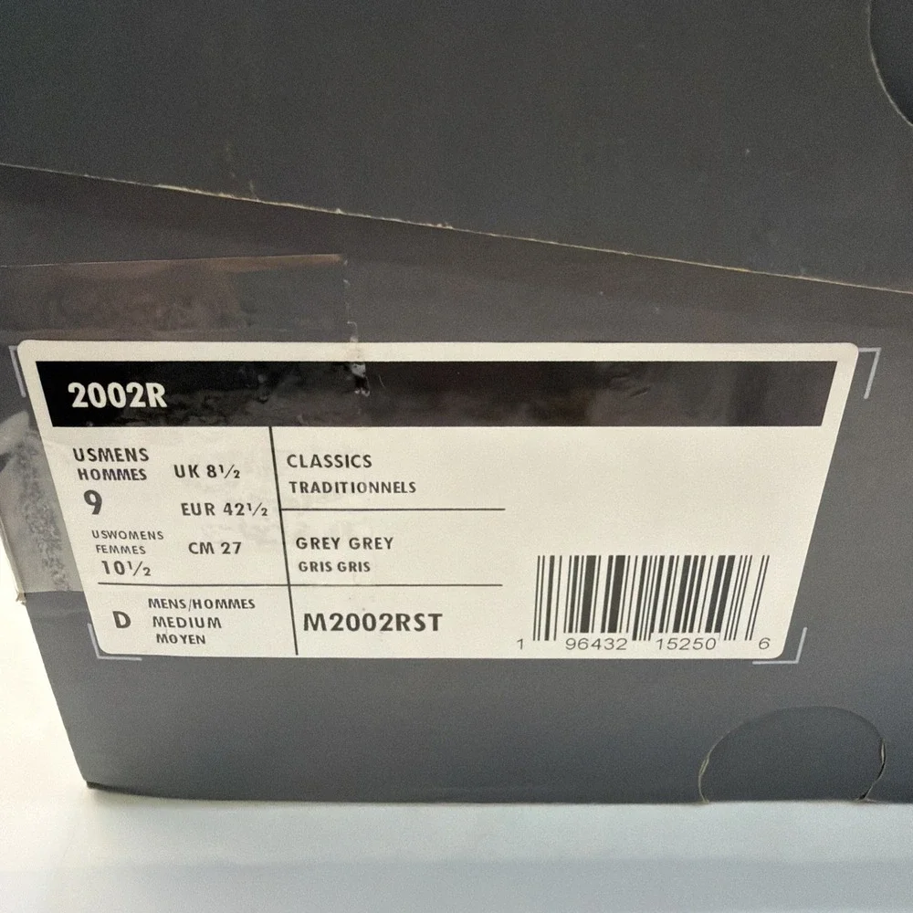 New Balance Classics M2002RST Grey Grey. Men's 9, Women's‎ 10.5. New In Box.